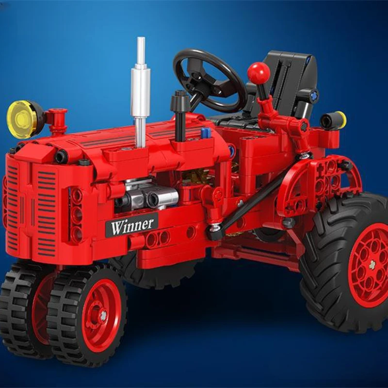 Игрушка из строительных блоков трактора, образовательная собранная модель игрушки из строительных блоков, идеальный подарок на Рождество, Хэллоуин