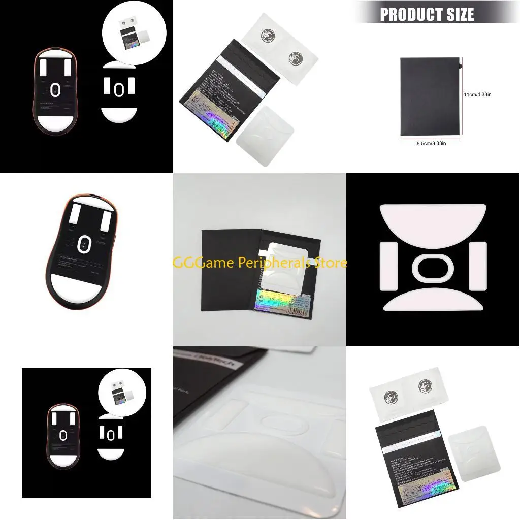 

U55B Esportstiger Mouse Skates Mouse Glides Feet Pad Sticker for Incott G23 Mouse Round Curveds Edges