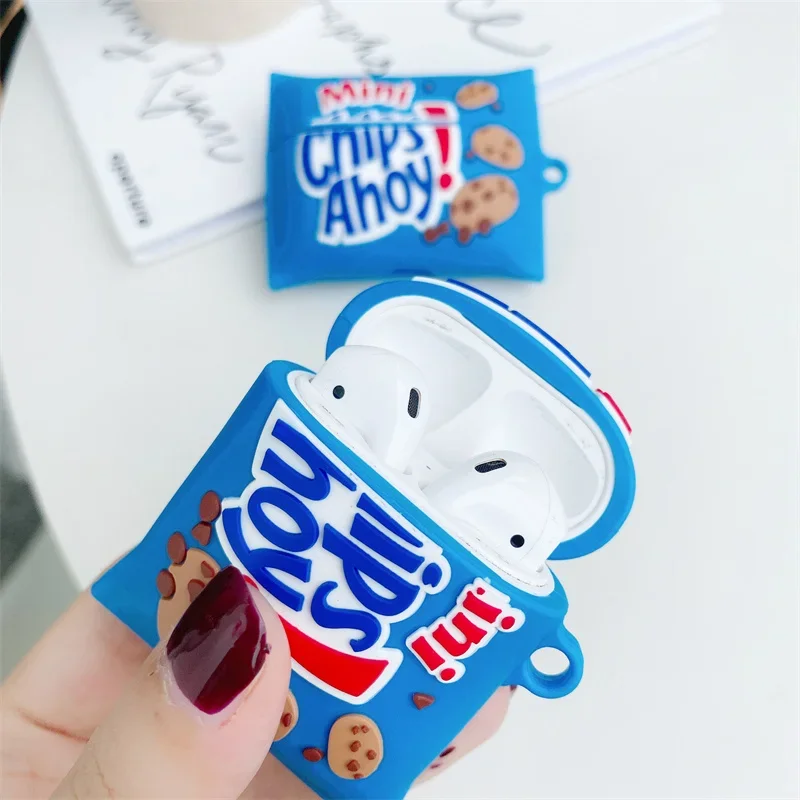 Mini Cookies Cute Earphone Case for AirPods Pro Cover Wireless Headphone Cartoon Cover for AirPods 2 Case Charging Box