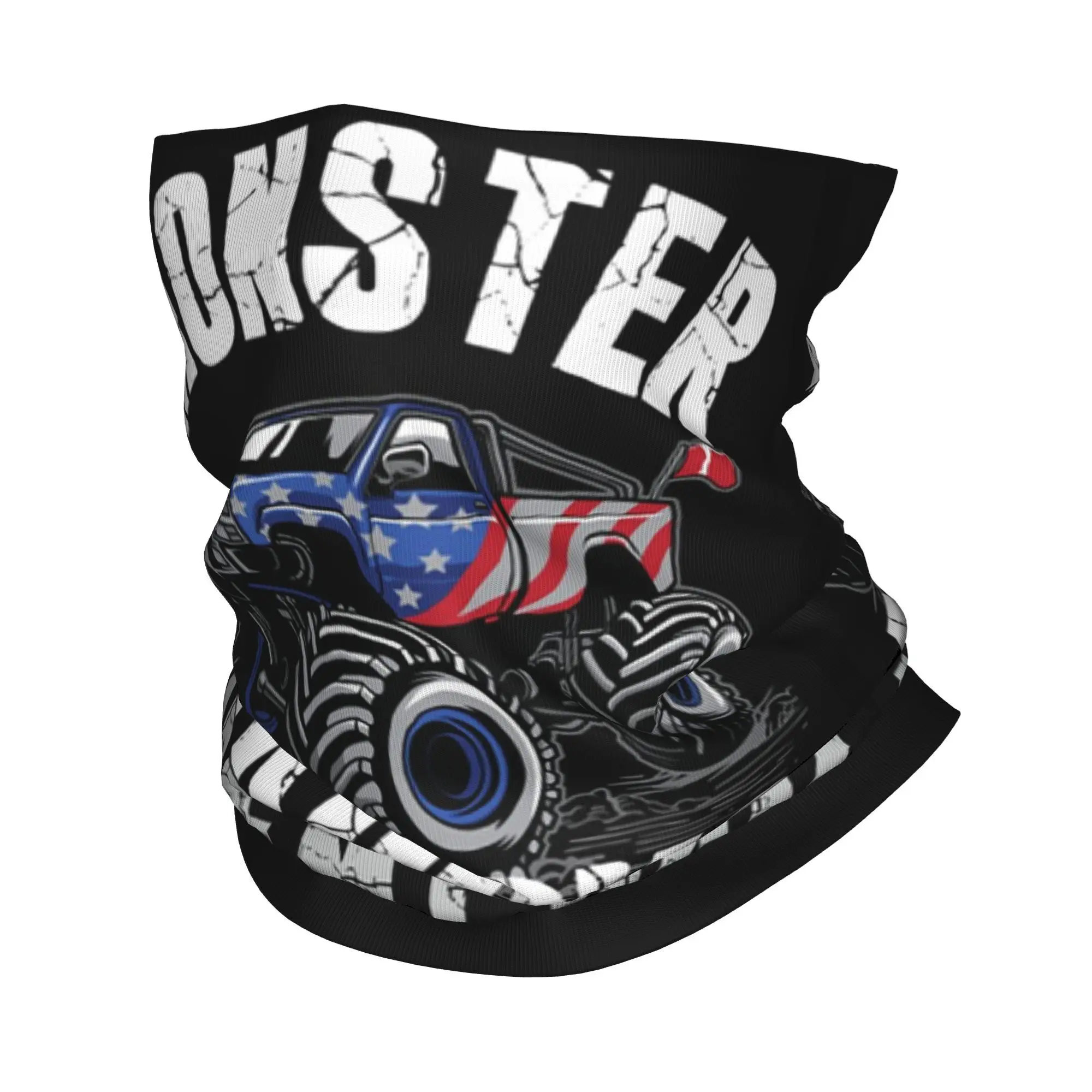 Monster Trucks Are My Jam Bandana Pescoço Gaiter Impresso Lenço Facial Multifuncional Máscara Facial Correndo Para Homens Mulheres Adulto Respirável