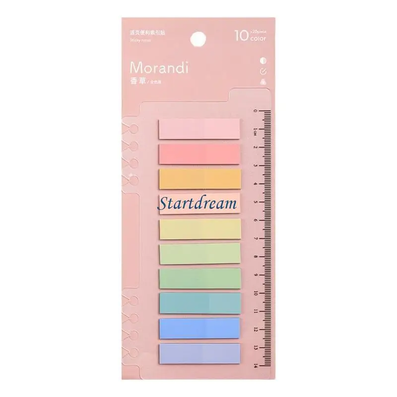 200Pcs Mini Index Stickers Set with PP Binder Divider Book Page Marks Writable K92C