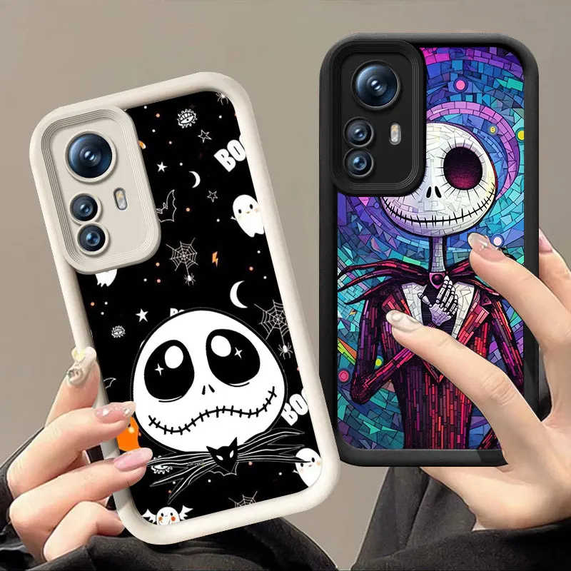 J-Jack Skellington Skull Phone Case For Xiaomi 11i 11 Lite 12 14T Redmi Note 10 11 11T 12 13 Pro 5G Plus 11S 12S