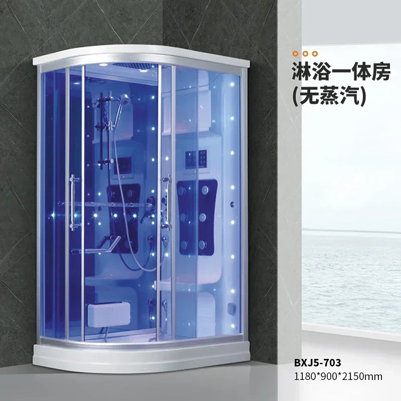 Shower integrated room dry and wet separation partition glass integrated luxury steam room household