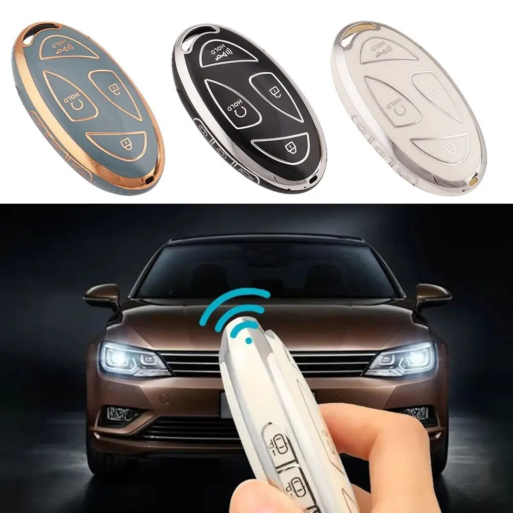 TPU Car Key Case Soft Easy to Install Key Protective Case 5/7 Buttons Key Fob Cover for Hyundai Grandeur GN7 loni q6