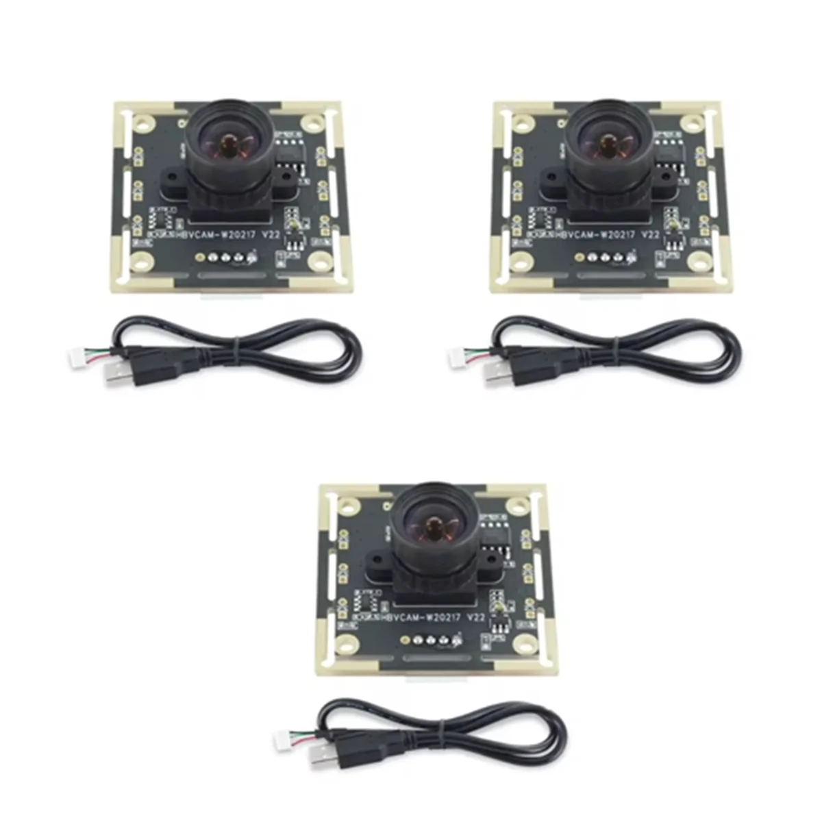 T28C 3Pcs Camera Module 100 Degree OV9732 2M Cable 1280x720 30fps , for DIY Autodarts.Io , USB Drive Free