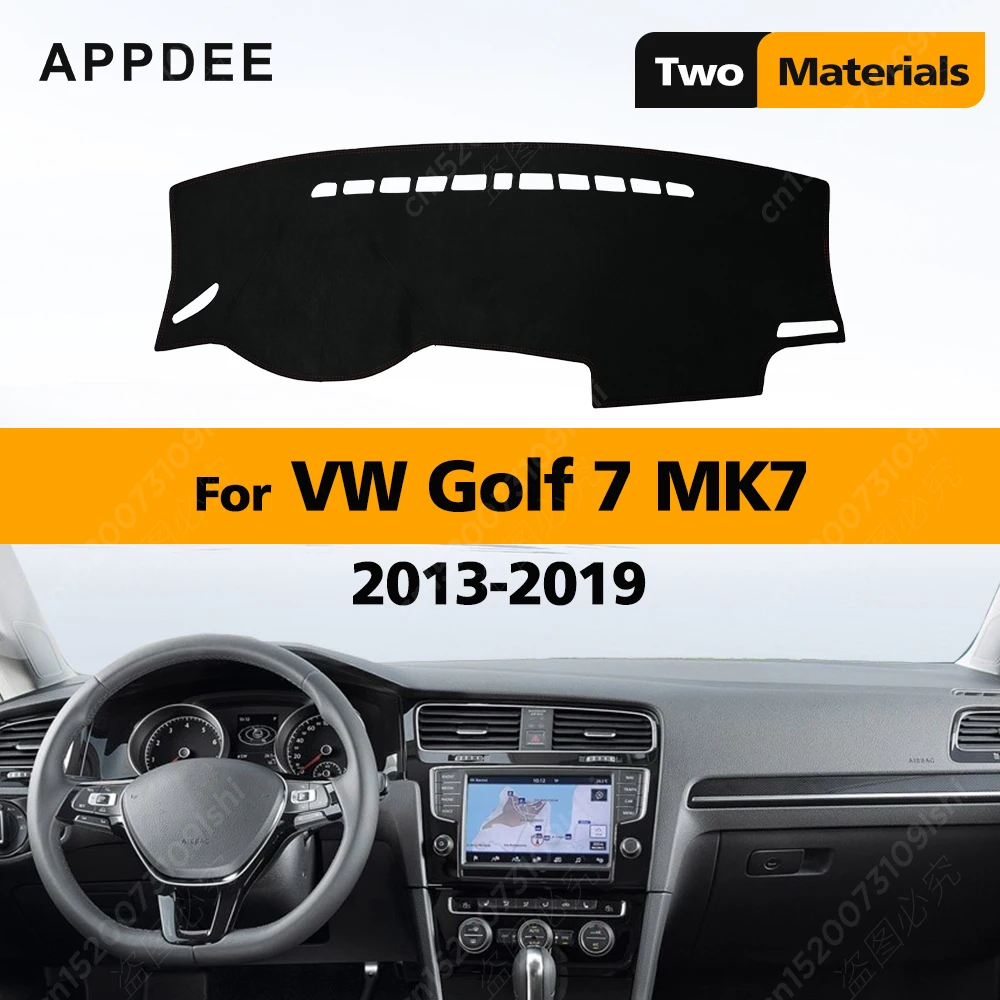 Car Dashboard Cover For Volkswagen VW Golf 7 MK7 2013 2014 2015 2016 2017 2018 2019 Dash Mat Anti-UV Carpets Car Accessories