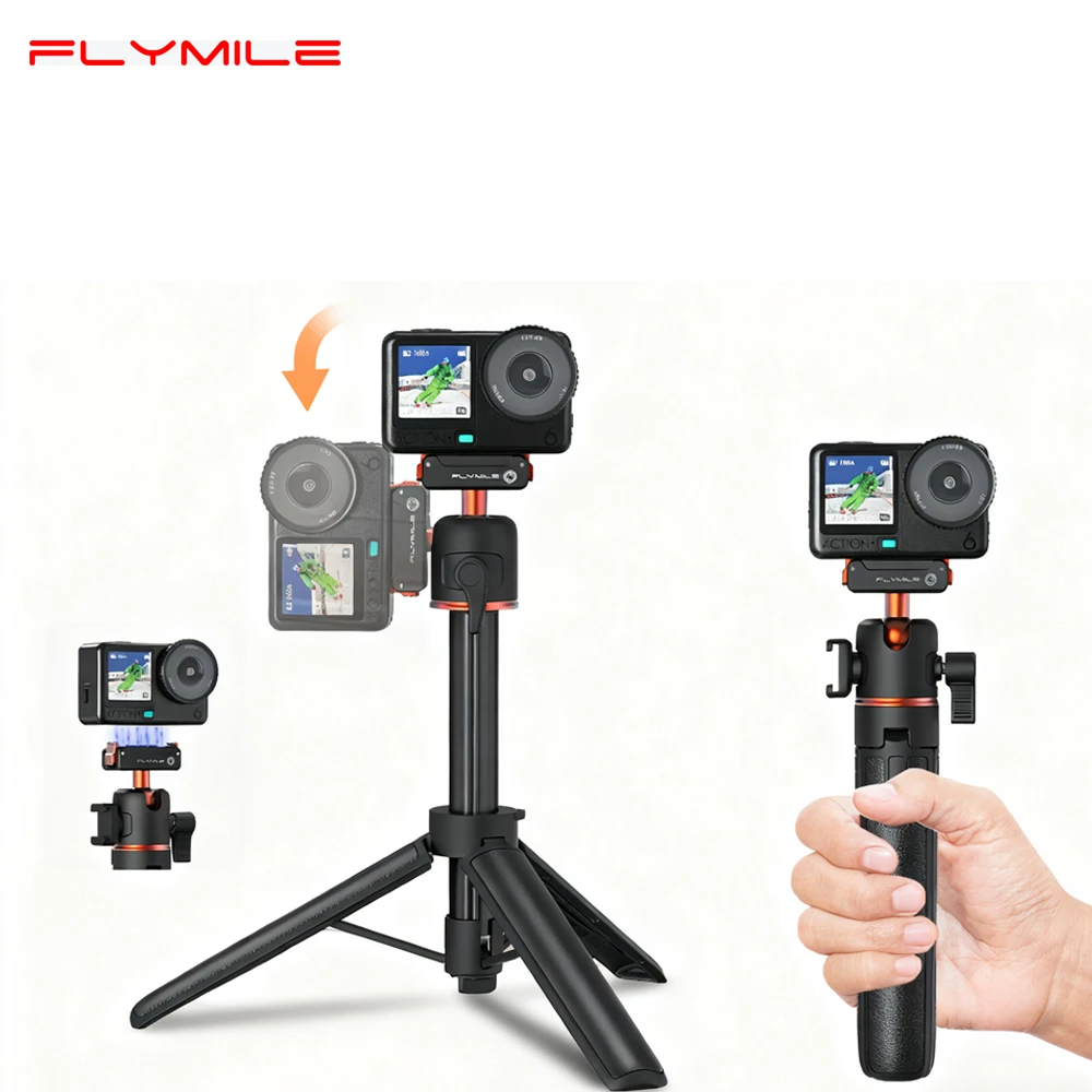 

Флимильный штатив для селфи для DJI Osmo Action 6/Nano с быстросъемным основанием, выдвижная ручная палка, аксессуары для камеры