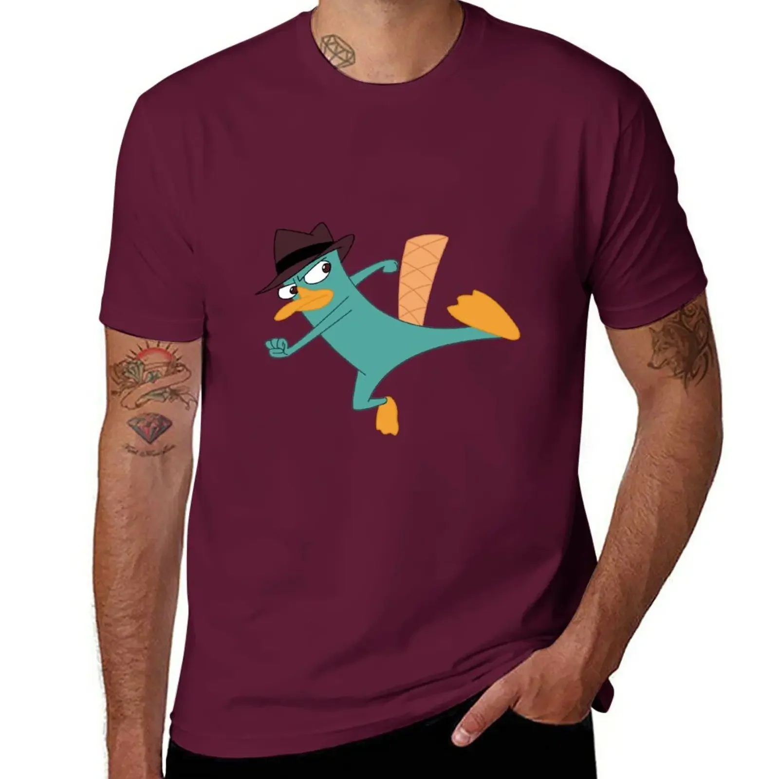 Perry the Platypus T-Shirt customizeds boys animal print mens t shirt