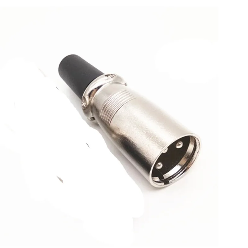 Male XLR 3-Pin Audio with Rugged Die-Cast Housing and Gold-Plated Contacts for Long-Term Reliability in Daily Studio Use