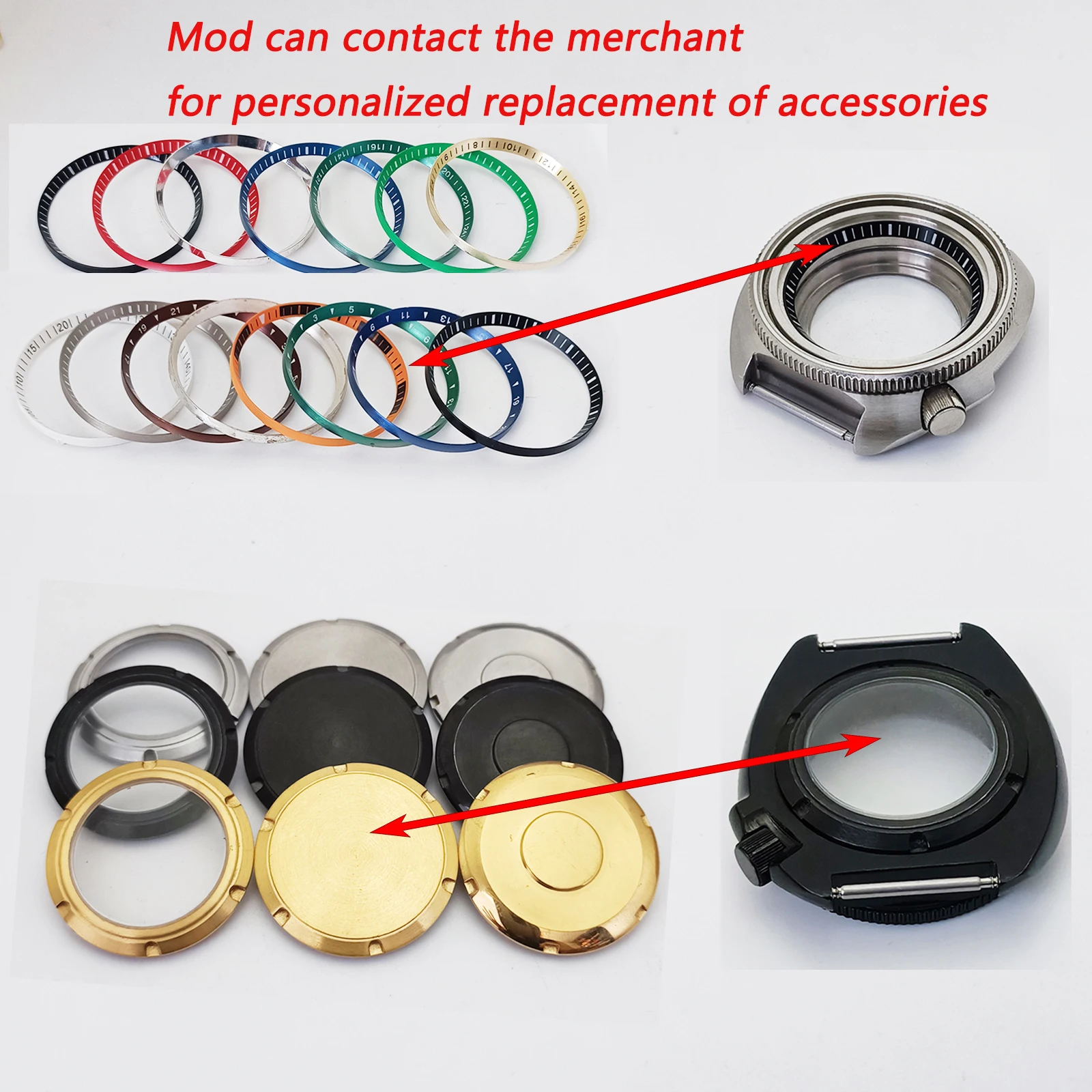 

Корпус Mod NH35 Черепаховый корпус Алюминиевый ободок Вставка Сапфировое стекло Серебристый корпус из нержавеющей стали