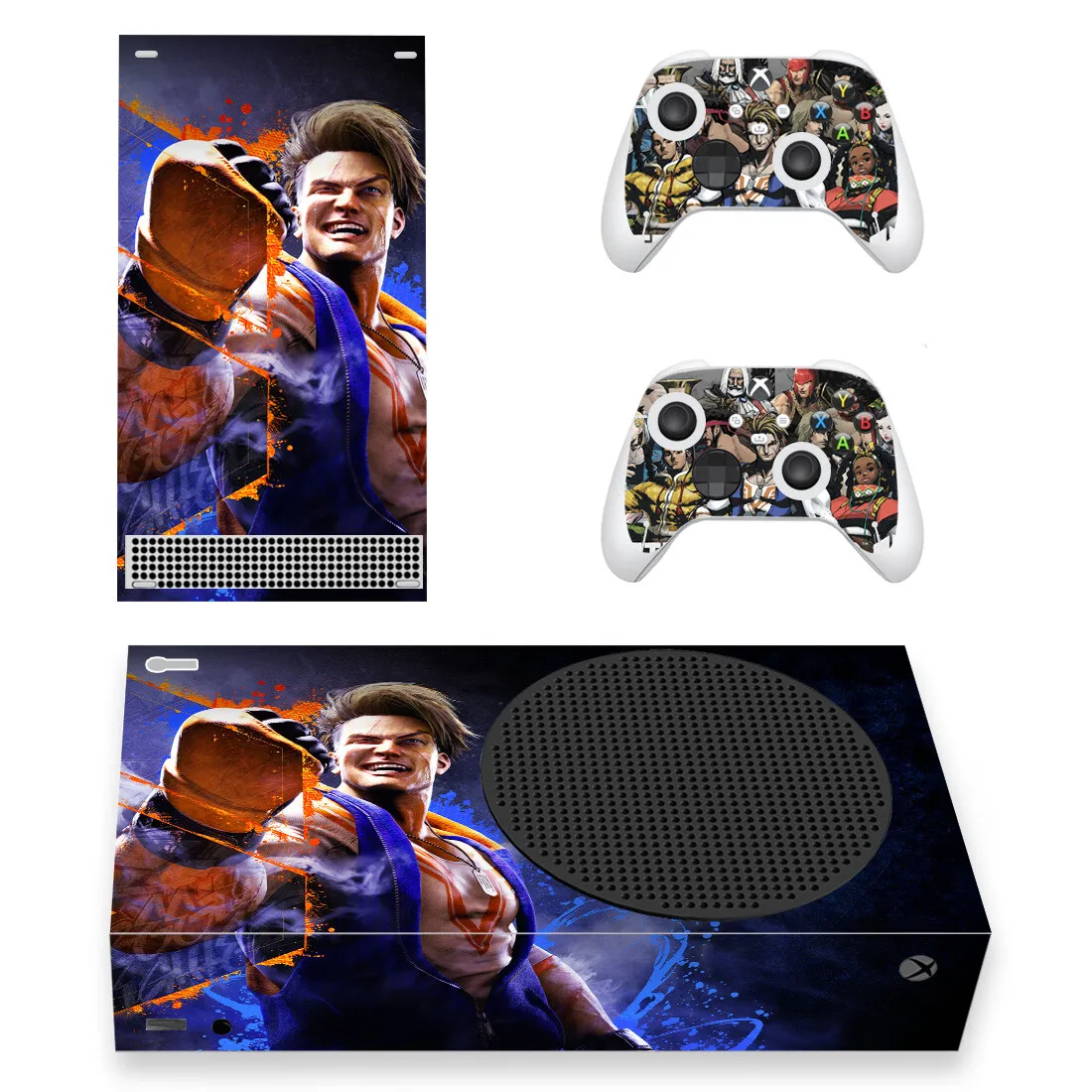 

Street Fighter 6 Skin Sticker Decal Cover for Xbox Series S Console and 2 Controllers XSS Skins Vinyl