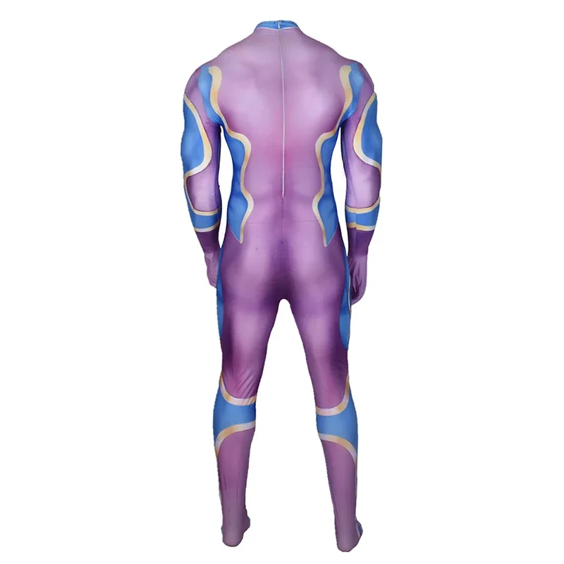 Anime Star Platinum Cosplay Costume Adults Kids  Zentai Unisex Fullbody Lycra Bodysuit