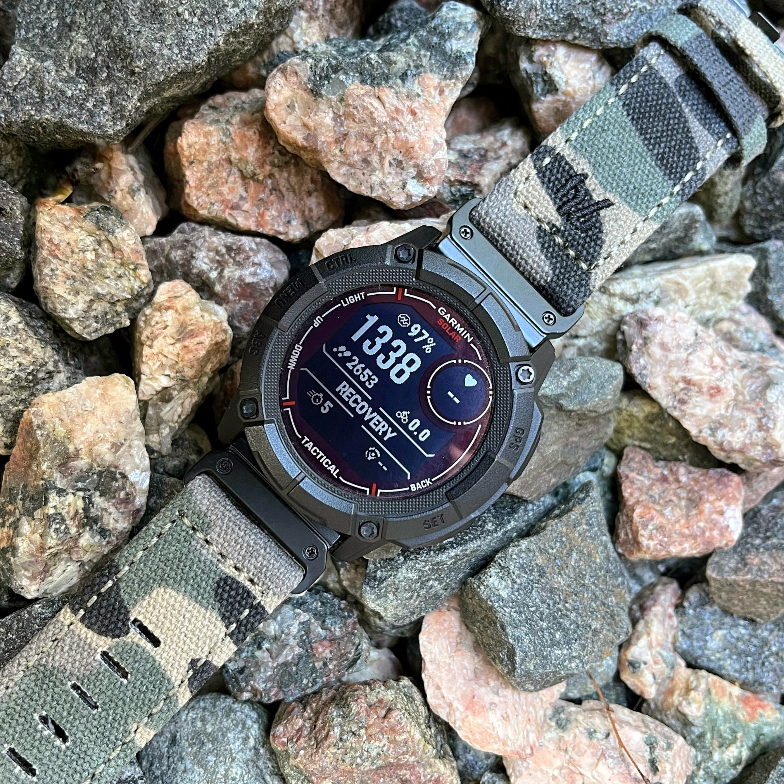 Compatible con Garmin, correa deportiva de nailon tejido resistente con correa de reloj con gancho G para la serie fミnix/Forerunner/Approach/MARQ/quatix/D2