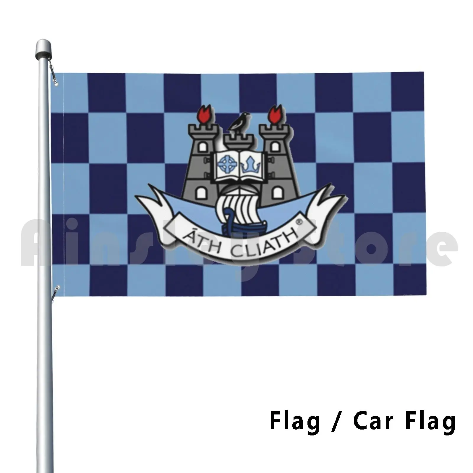 دبلن ديكور خارجي علم السيارة 2408 دبلن Dubs Up The Dubs Gaa Football أيرلندا دبلن دبلن