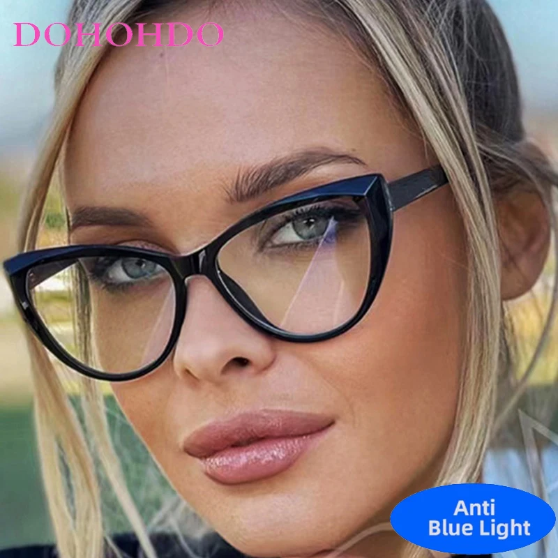 

Vintage Cat Eye Blue Light Blocking Glasses Women Trendy Brand Designers Optical Spectacle Computer Eyewear Unisex Lentes Очки