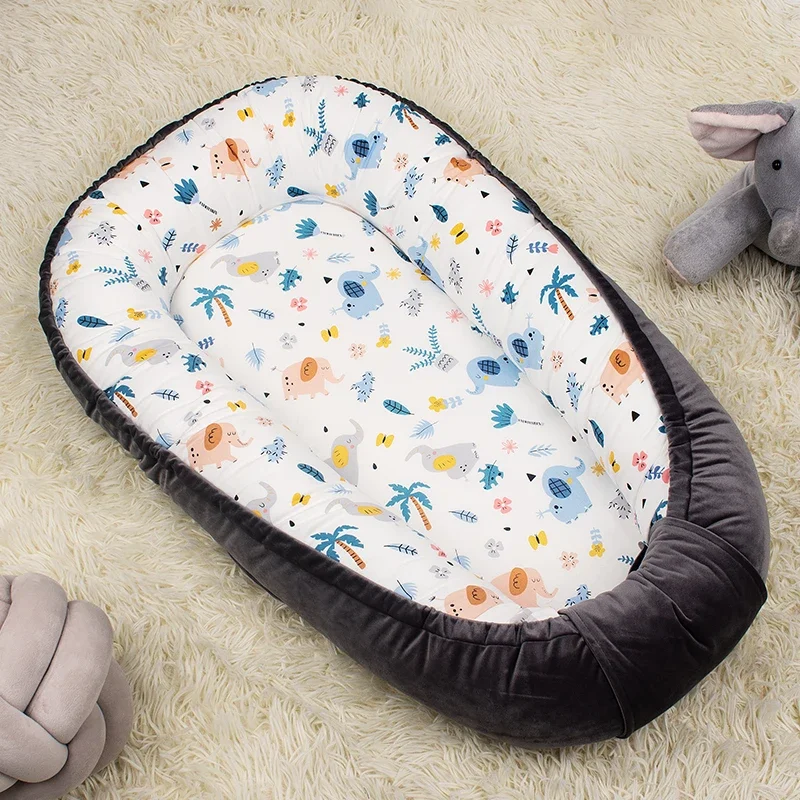 Cuna de algodón orgánico para bebés de 0 a 24 meses, cama mediana, recién diseñada, multicolor opcional, súper suave