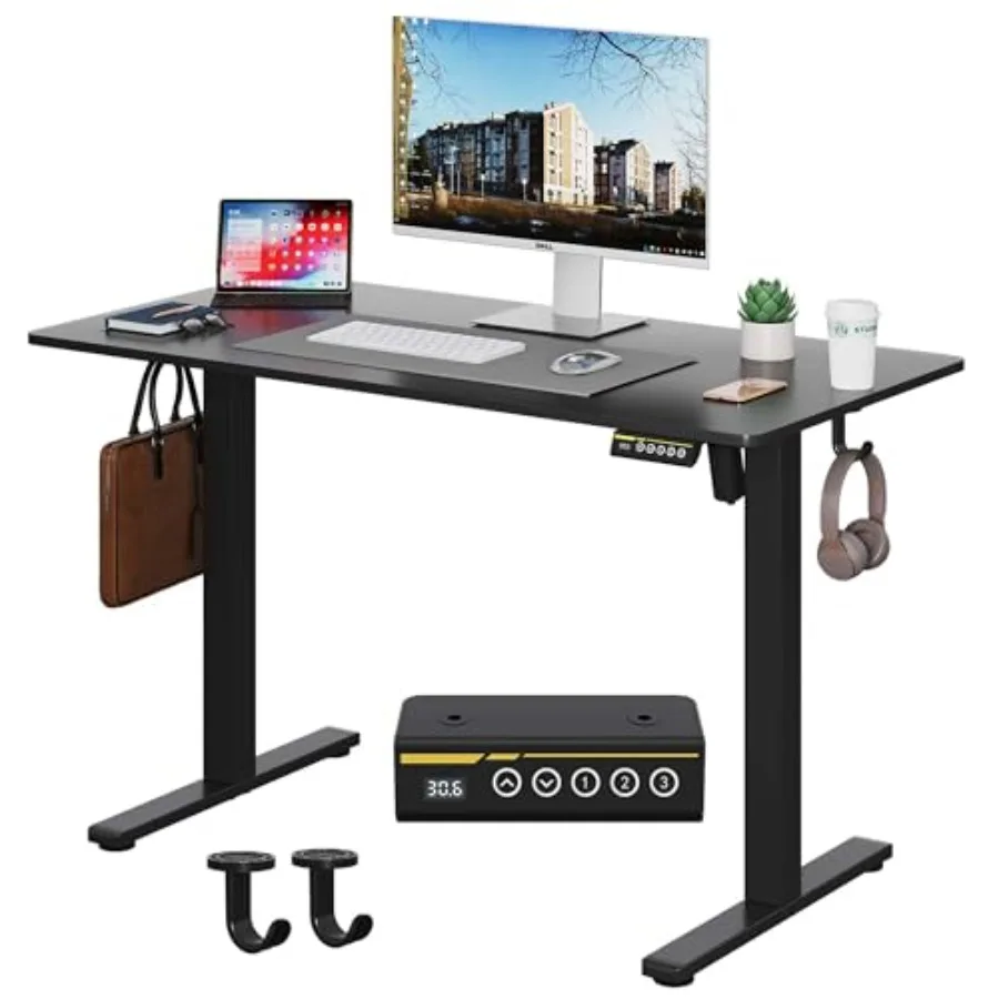 

Electric Standing Desk40x24 Inch Adjustable Height Stand up Desk Sit Stand Home Office Desk with Splice Board 3 Preset Heights