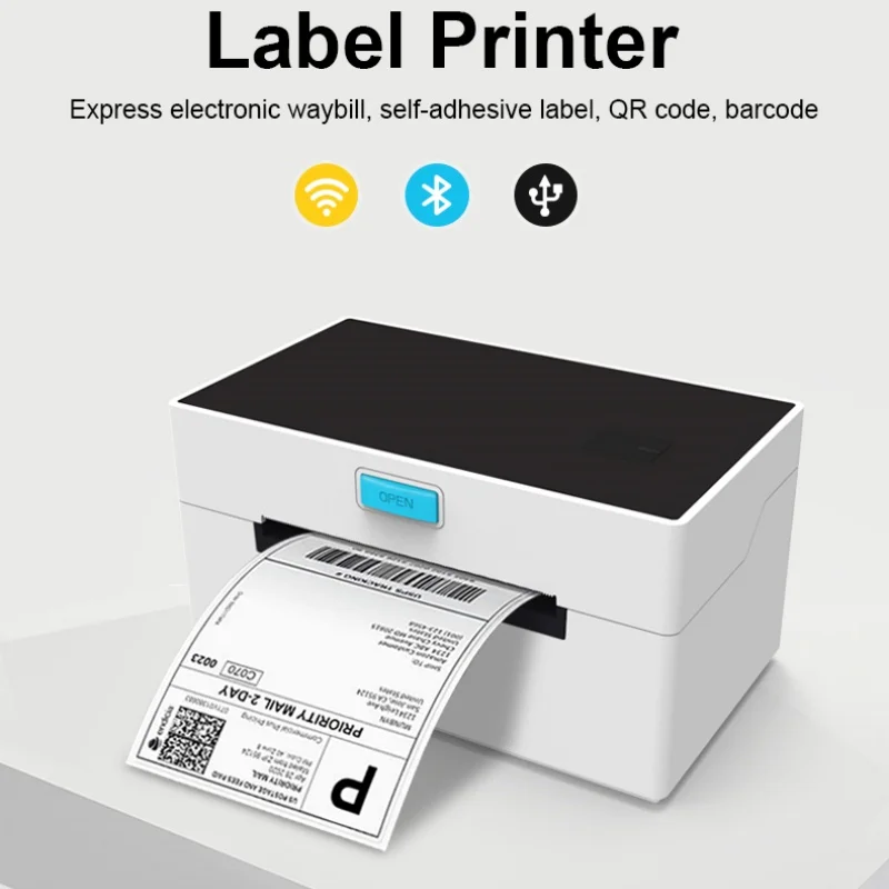 ZJ-9220 Thermal Label Printer Print Effect Display With a Tooth Cutter Tearing The Paper Neatly Connection Printing Conveniently