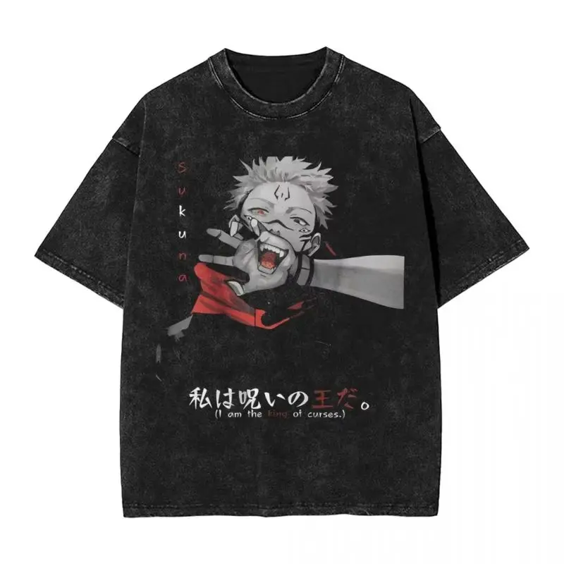 Y2k التي شيرت الرجال الملابس الجديدة في الأعلى و تيز قميص رجالي Camisetas أنيمي Jujutsu Kaisen Gojo Satoru غسلها تي شيرت أوم 61346