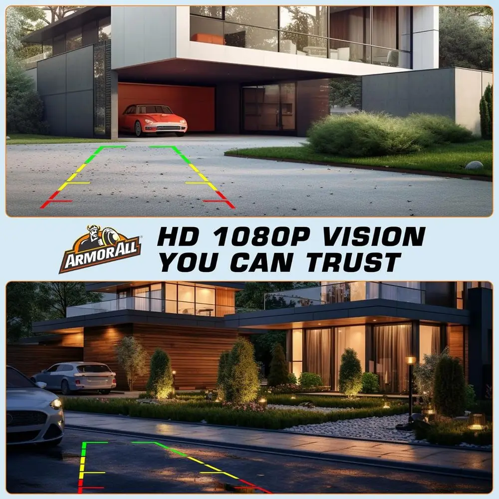 Solar Wireless Backup Camera:5" HD 1080P Monitor,3 Mins DIY Installation & 5000 mAh Battery Powered Solar Back Up Camera Systems