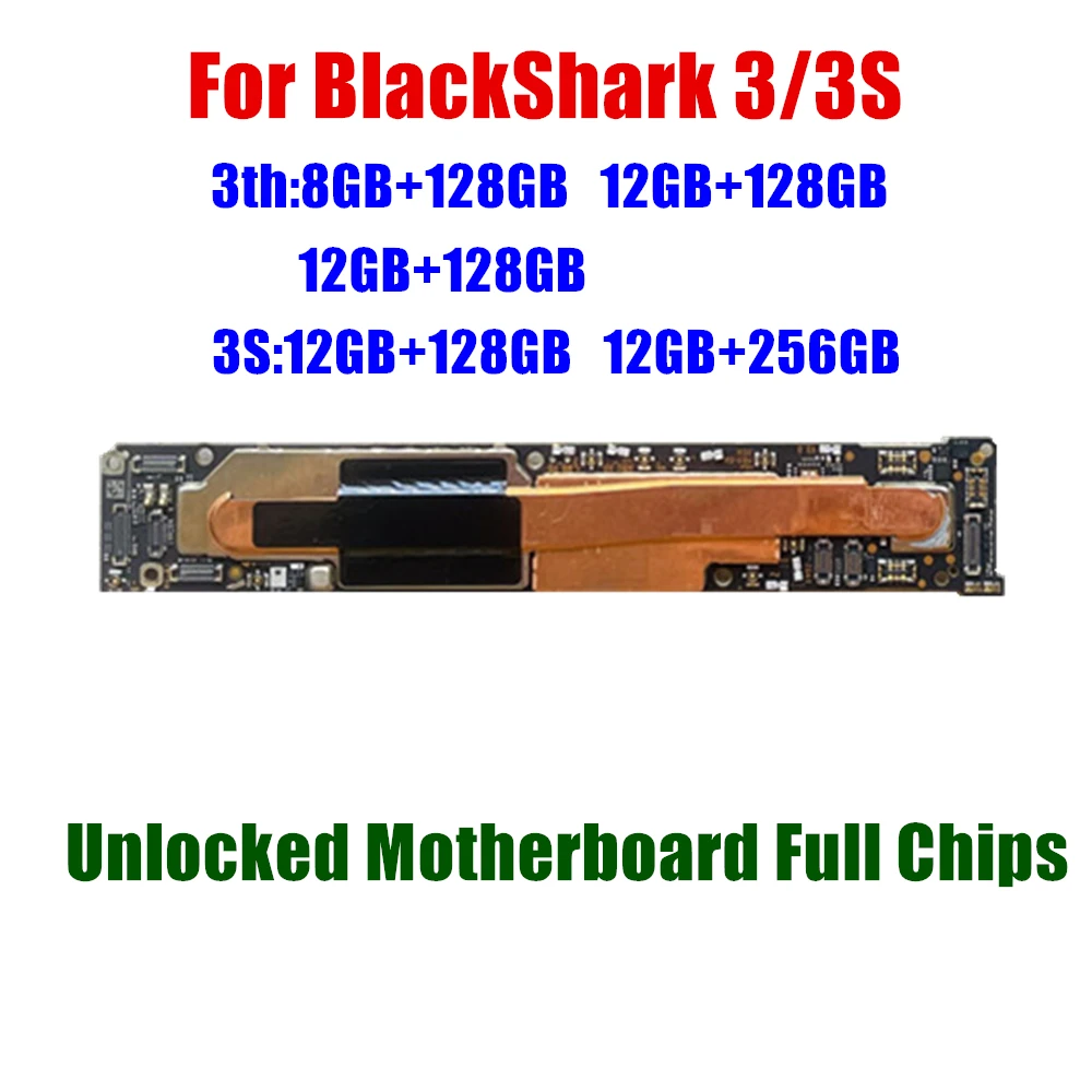 

Unlocked Main Mobile Board Mainboard Motherboard With Chips Circuits Flex Cable For BlackShark 3 3S Black Shark 3