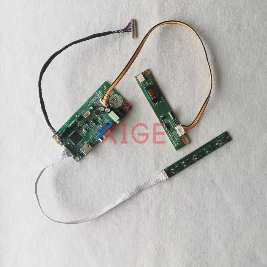 

Контроллер матричной панели LCD, плата управления, совместим с D291207 L133X2 HT13X13 LT133XB, LVDS 20-контактный, 1-CCFL, 1024x768, HDMI+VGA, комплект для самостоятельной сборки