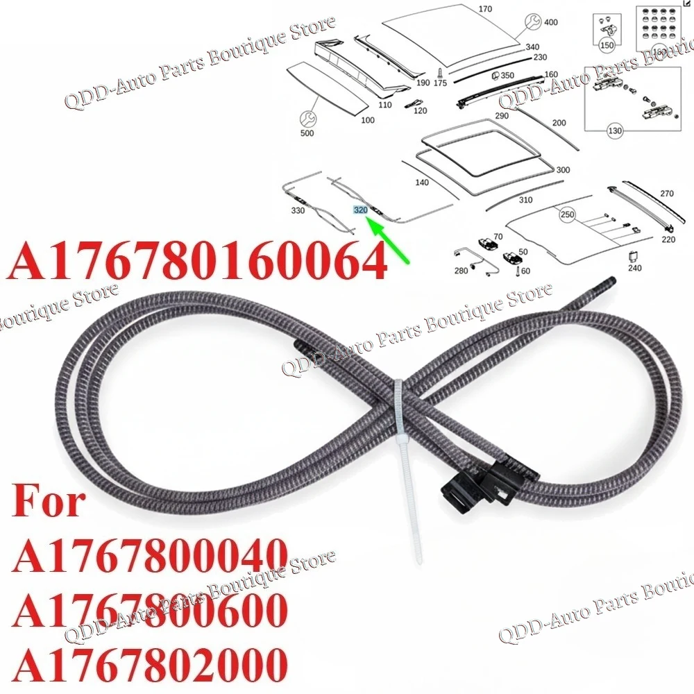 

1Pair A176780160064 Roof Roller Blind Cable Guide For A1767800040 A1767800600 A1767802000 For Mercedes-Benz W176 Repair Kit