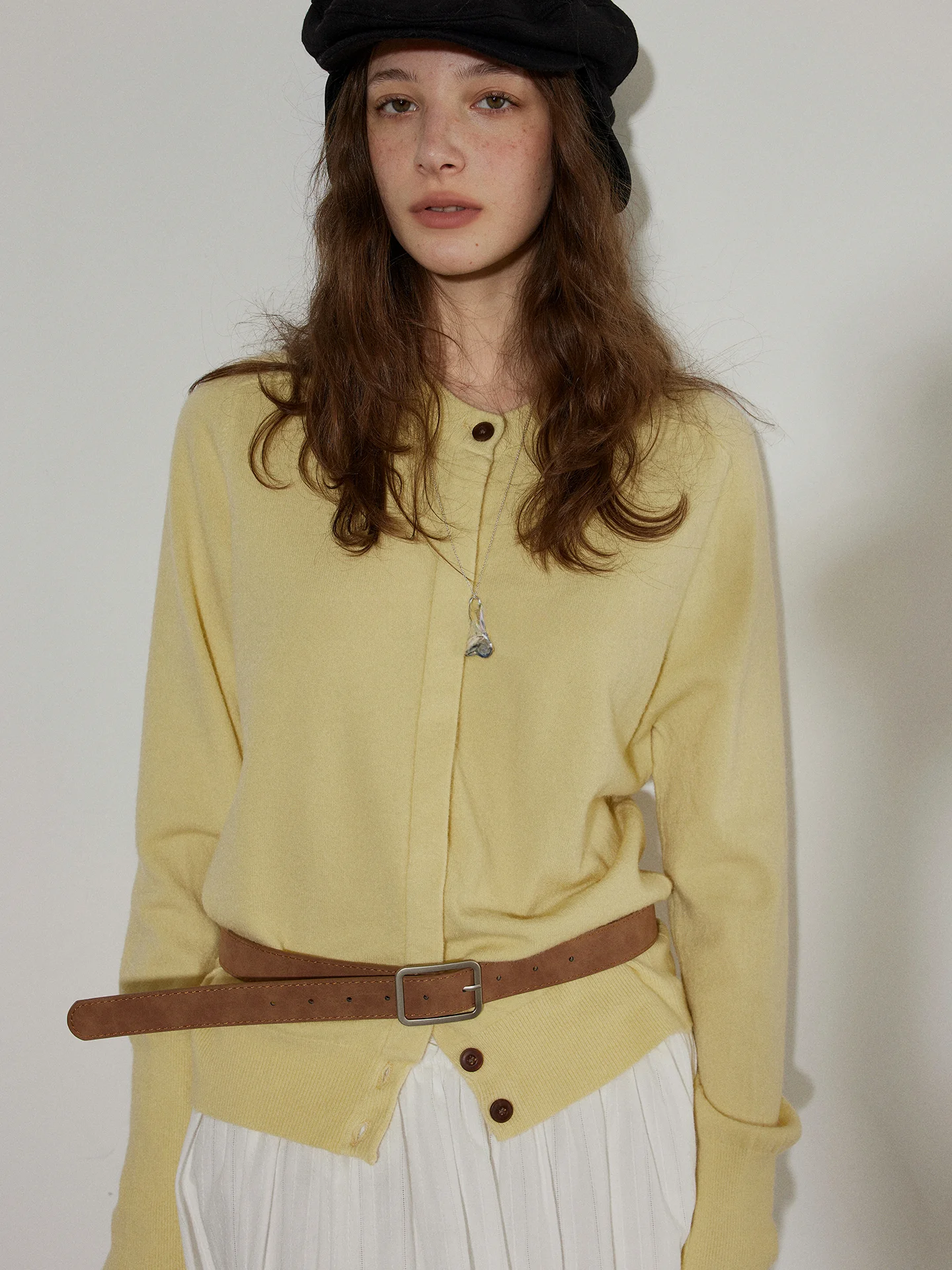 

Lofi Choose Women's Loose Knitted Open Cardigan Autumn New Sle Faionable Color Blo Button up Top Versatile Casual Wear