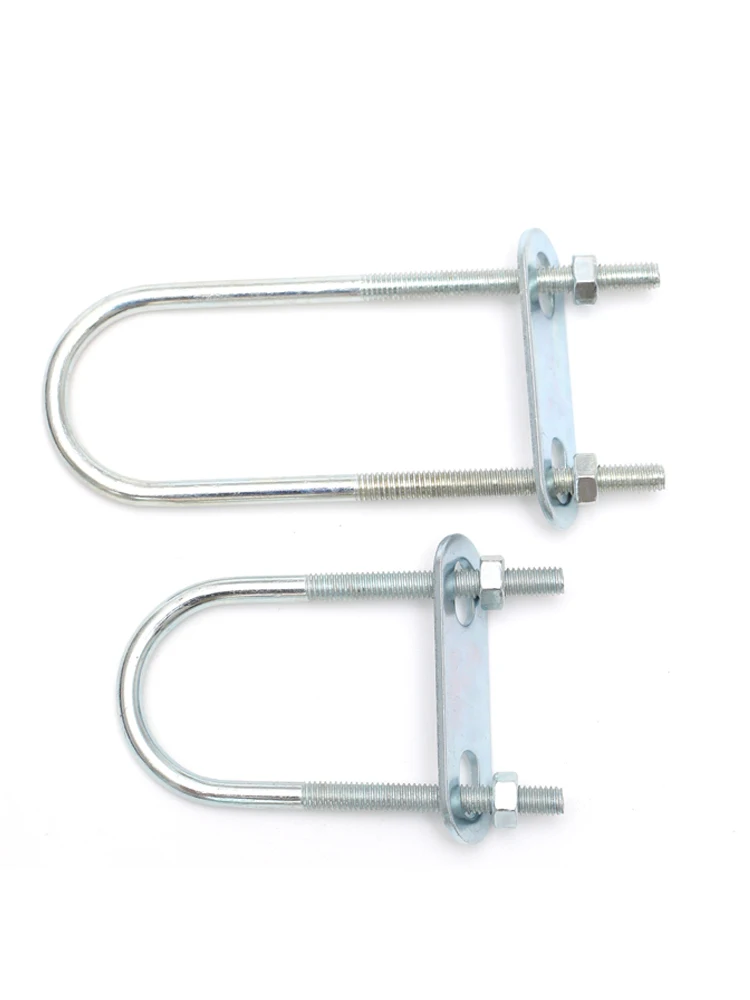 M8 New Lengthened Galvanized U-shaped Bolt Clamp U-shaped Screw U-shaped Pipe Clamp