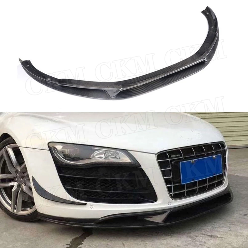 

Carbon Fiber/FRP Black Front Lip Spoiler for Audi R8 V8 V10 Coupe Convertible 2008 - 2015 Head Bumper Chin Guard Car Styling