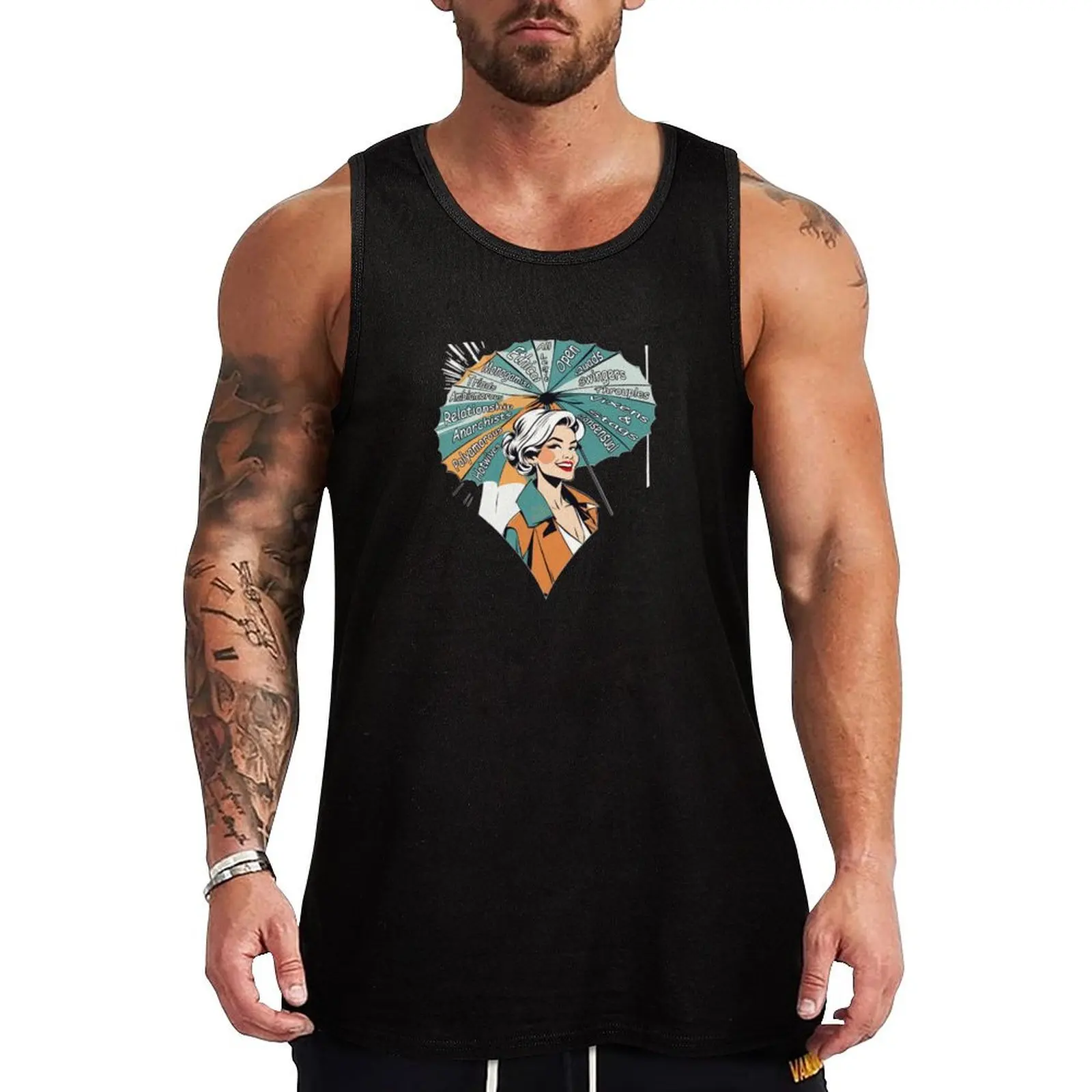 

ENM Umbrella CNM Umbrella All Legit Ally Tank Top bodybuilding Vest male