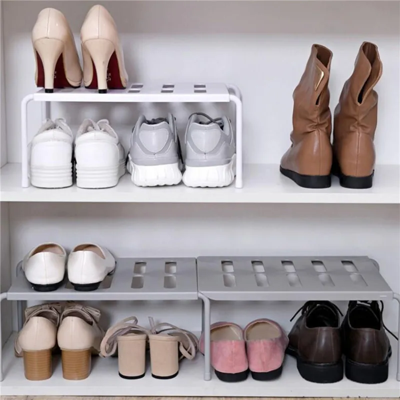 

ABS Extensible Shoe Rack Storage Shelf Shoe Organizer Holder Under Sink Storage Rack Cabinet Organizer Household