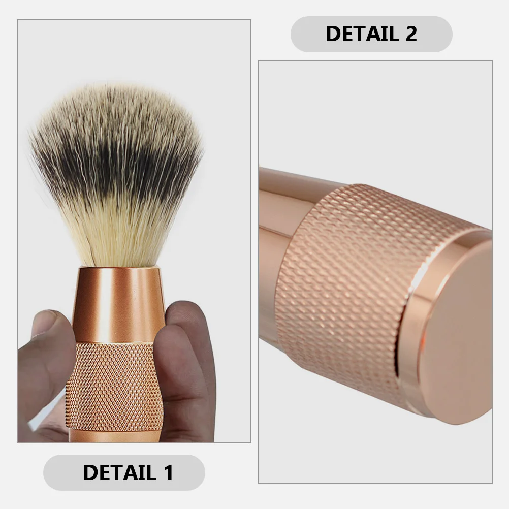 Shaving Brush Beard Neck 1100X400X400CM Men for Travel Mustache Golden Nylon Man