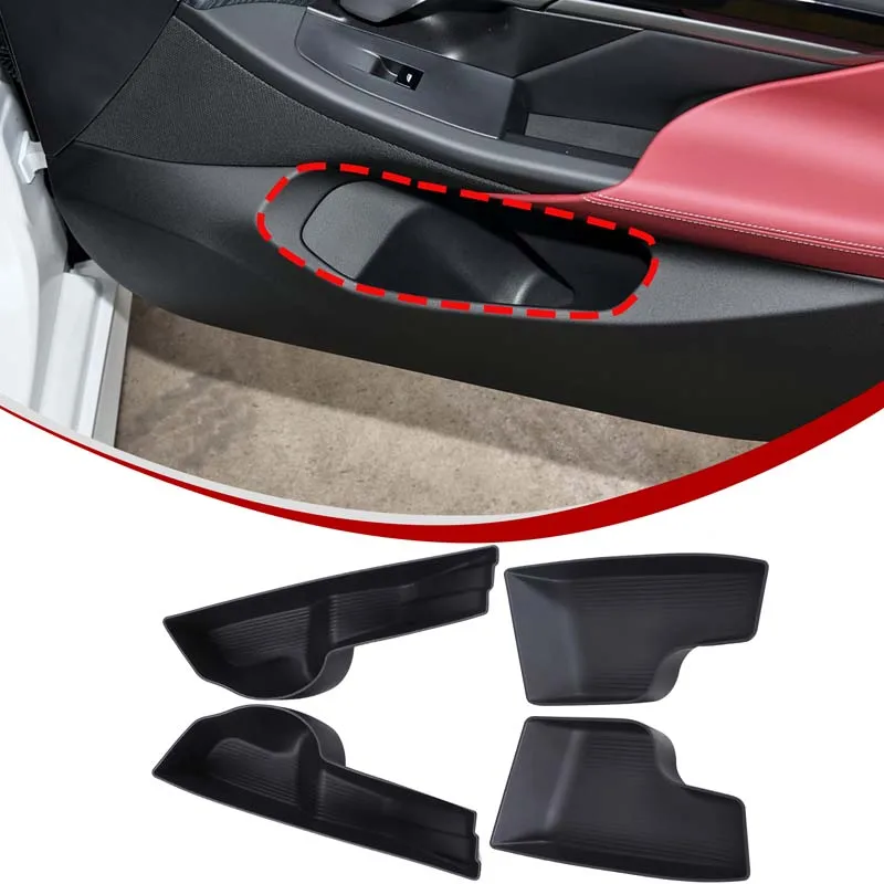 For BMW 5 Series G60 2023+ Car door slot sundry storage box TPE Auto interior Accessories 4 Pcs