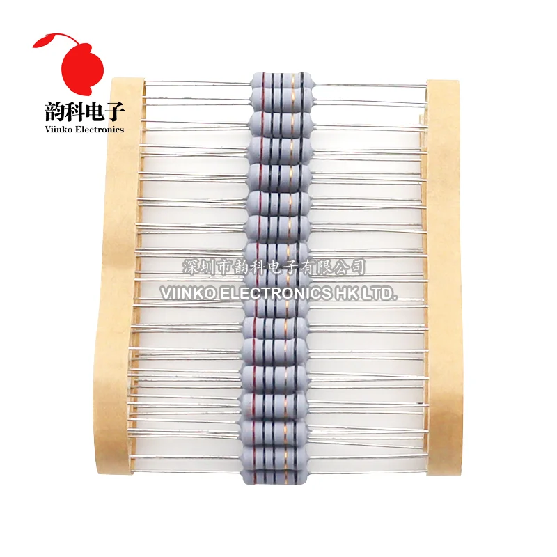 20pcs 1W 5% Wire Wound Resistor Fuse Winding Resistance 0.1R 0.33R 1R 2.2R 3R 4.7R 5.1R 6.8R 10R 22R 68R 100R 200R 510R 0.1 ohm