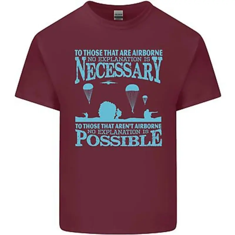 المحمولة جوا فوج المظلة 1 2 3 الفقرة رجل القطن تي شيرت المحملة الأعلى #1