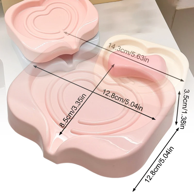 Heart Shape Soap Box Soap Dish Drainable Soap Holder Waterpr