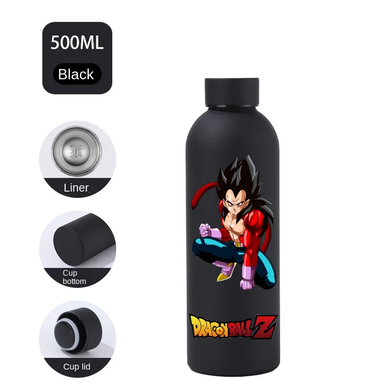 Dragon Ball Vacuum Cup Water Bottle460ml Insulated Cup Wukong Portable Outdoor Sports Drinking Stainless Steel Water Bottle Gift