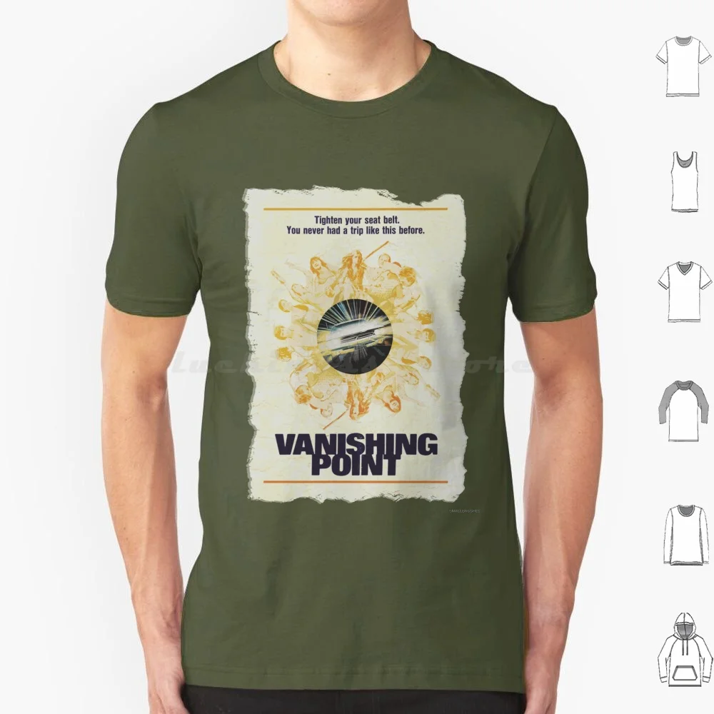 Vanishing Point Poster T Shirt Big Size 100% Cotton Vanishing Point Cars Cops Retro 1970s 70s