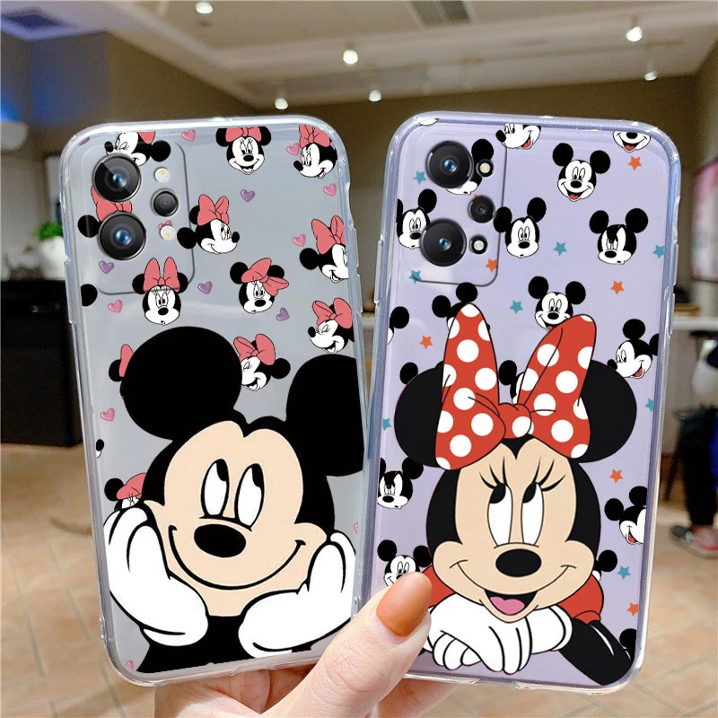 for Realme GT NEO 2 3T NEO3T GT2 Pro 5G Phone Case Couple Stitch Mickey Minnie Mouse Daisy Donald Duck TPU Clear Soft Back Cover