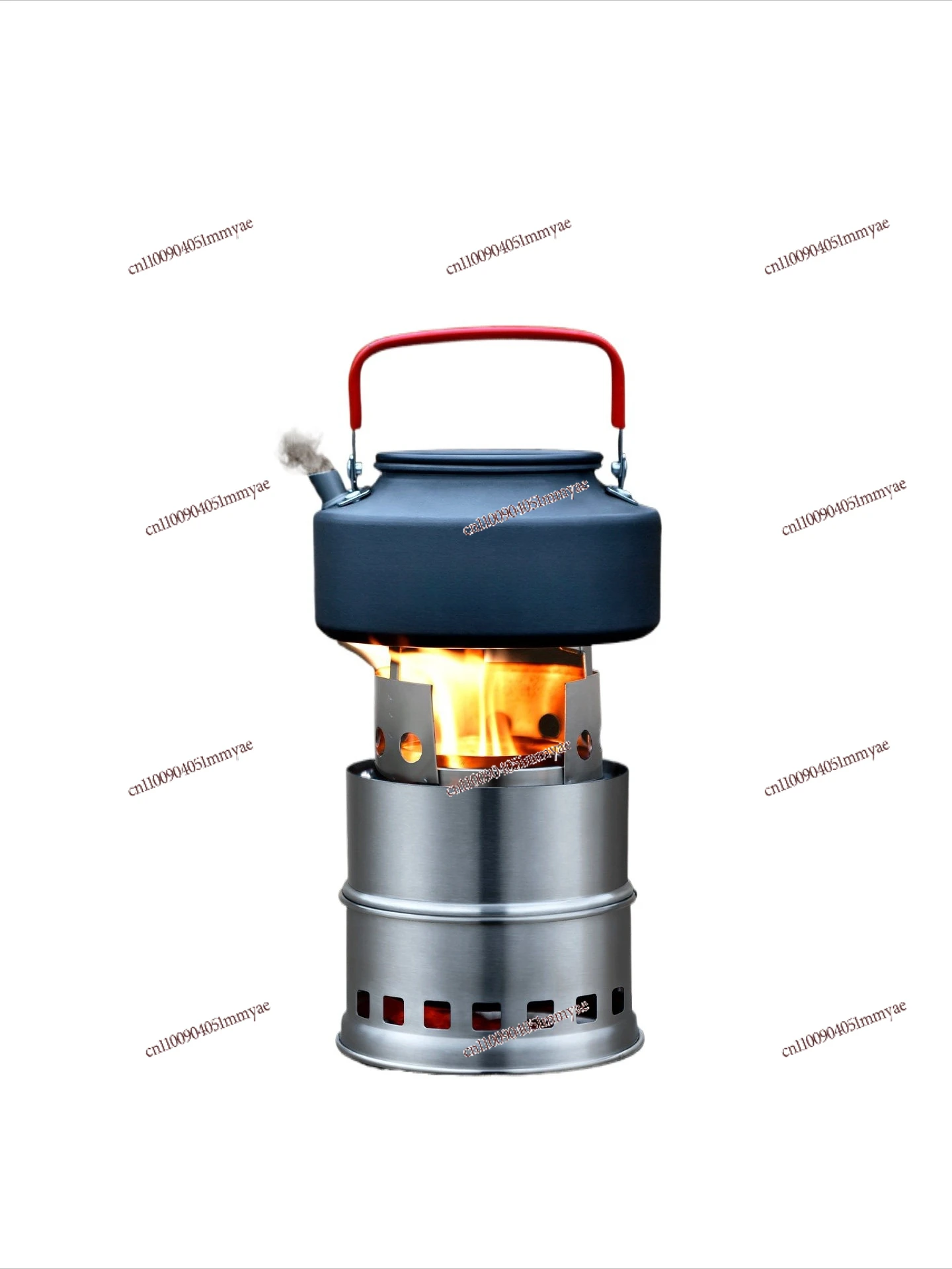 

Outdoor Portable Stainless Steel Folding Firewood Stove Picnic Camping Firewood BBQ Carbon Solid Stove