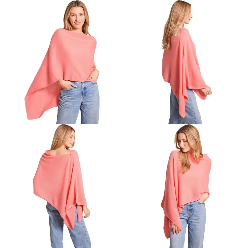 

Роскошное пончо из 100% кашемира — легкий, мягкий, уютный топпер для платья — универсальный и идеальный вариант подарка