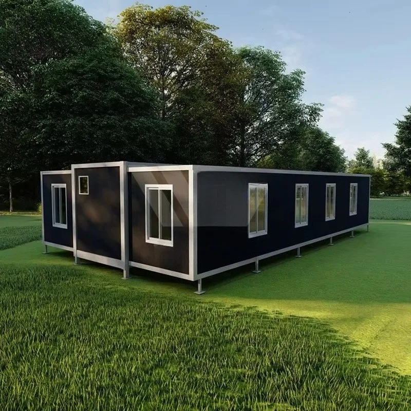 Compact Folding House Container Home Outdoor Camping 20ft 2 Bedroom Insulated 4m Wide With Solar System