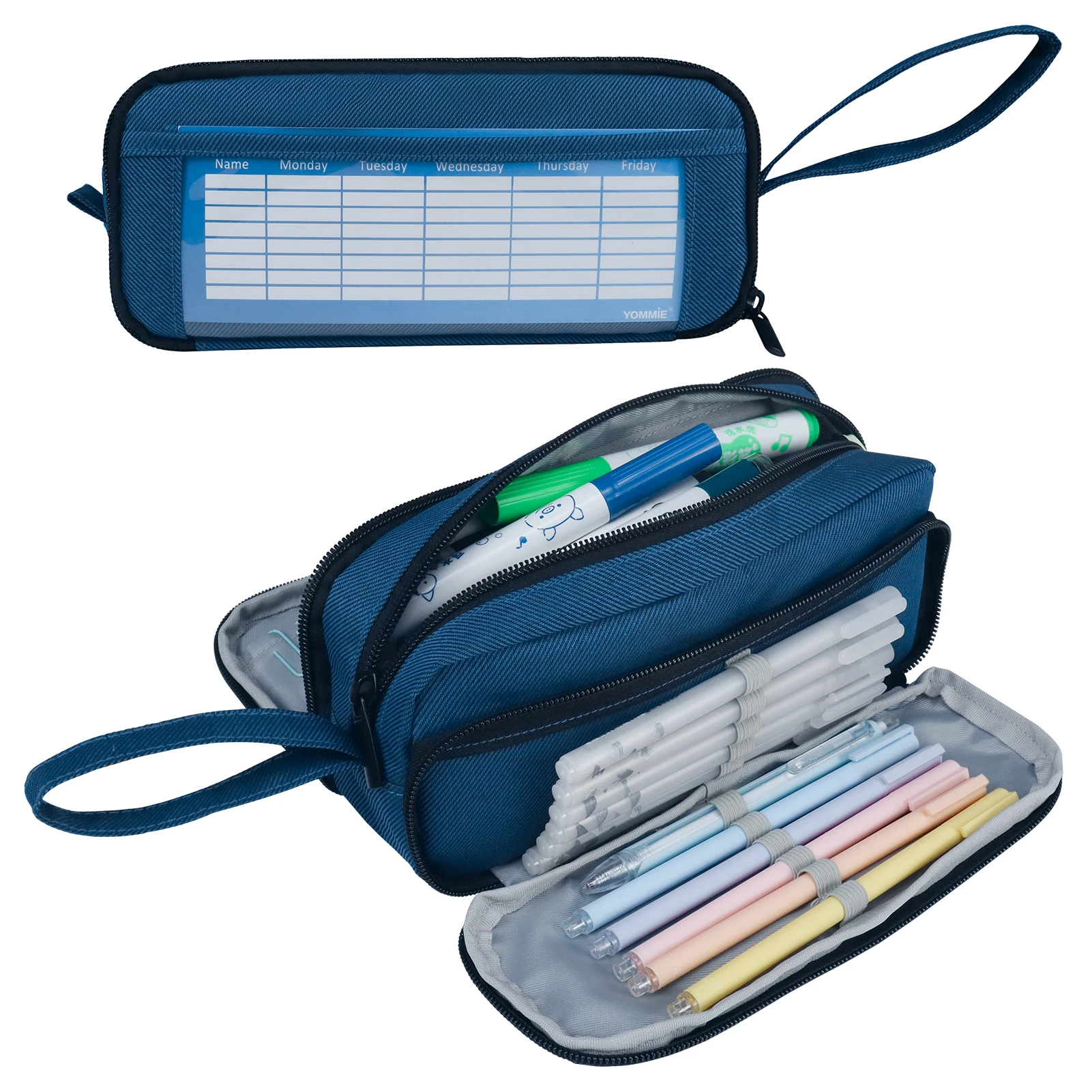 

Vintage Pencil Case with Zip Pencil Case Canvas Pencil Case Organiser Cosmetic Bag for Teenagers Girls Boys, pencil case