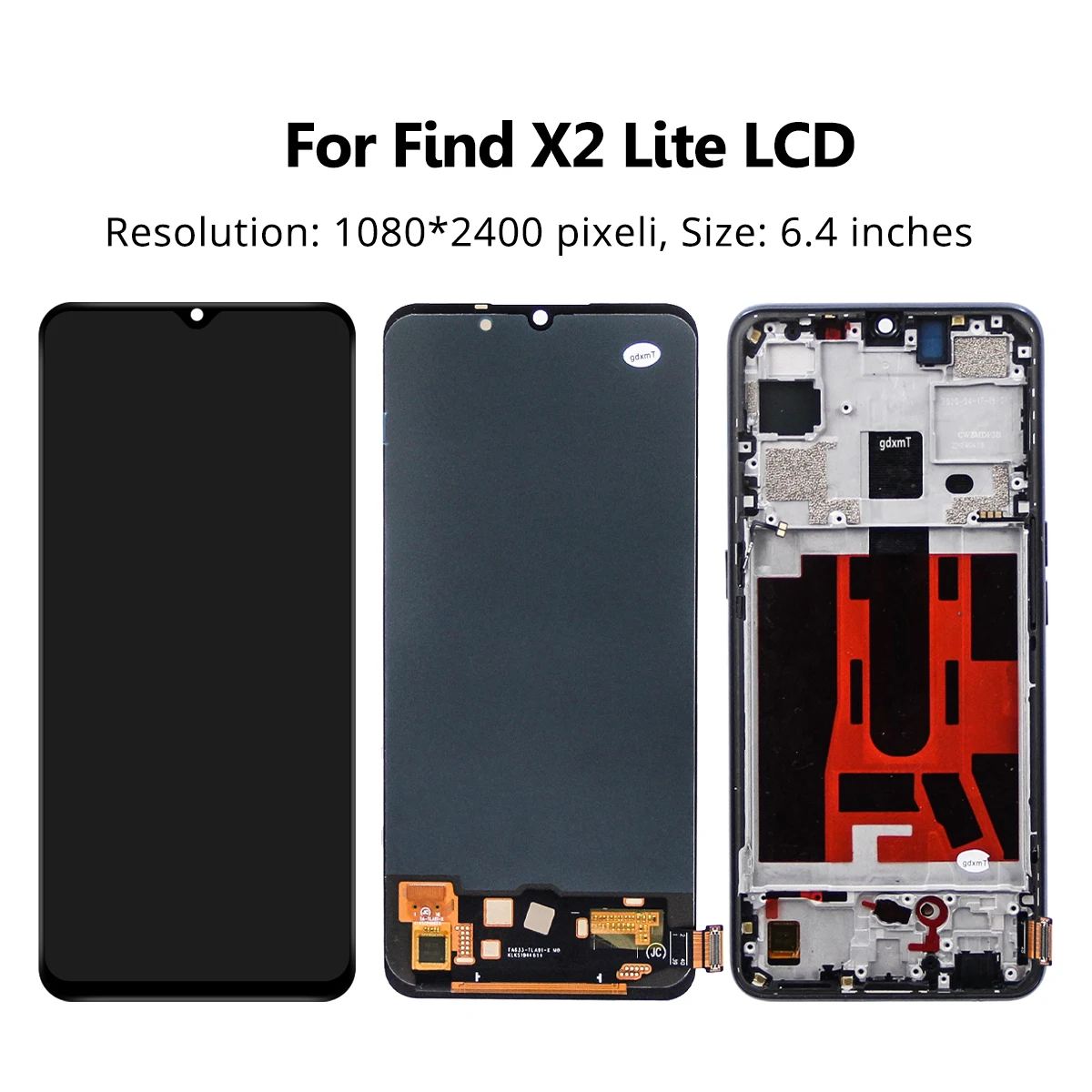 6.4 "écran OLED/TFT pour Oppo trouver X2 Lite CPH2005 écran LCD écran tactile numériseur avec assemblage de cadre pour trouver X2 Lite