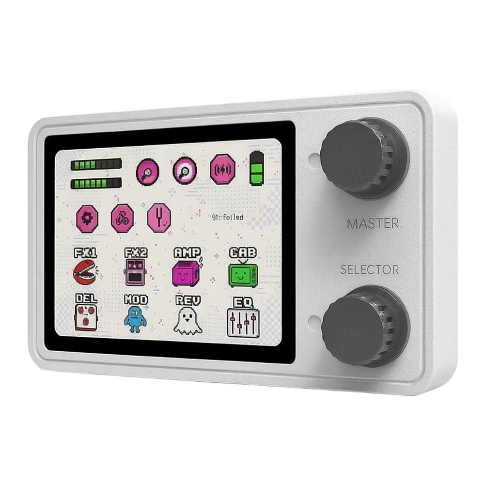 Mini Multi Effects Processor Pedal 8+1 Modules 30 Amp Models IR For Loader For Guitar For Bass Pocket Size With 2.4 Inch Screen