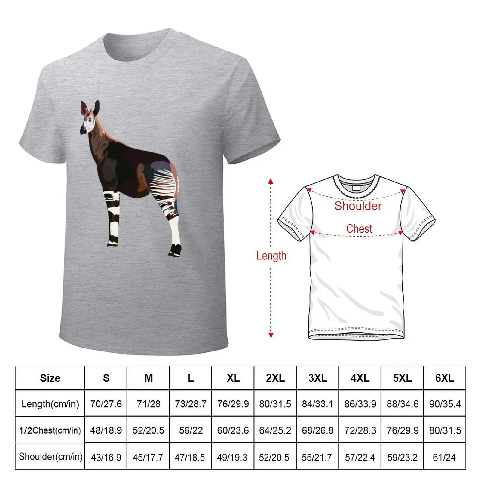 O is for Okapi T-shirt customizeds Short sleeve tee customs design your own mens graphic t-shirts hip hop