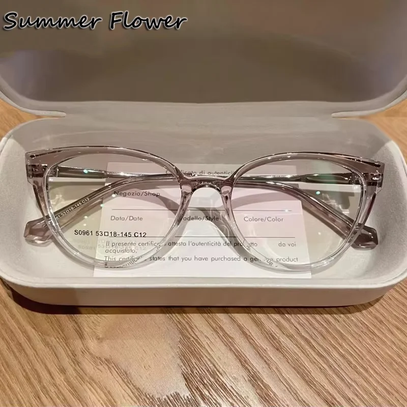 

Women Elegant Cat Eye Prescription Glasses Frame Acetate Eyewear Optical Eyeglasses for Recipe Lenses Girls Spectacles