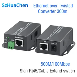 Ethernet over Twisted Pair Extender Media Converter 300m ,Ethernet Over RJ45 Cat5/6 Network Cable 500m for HD Network IP Camera