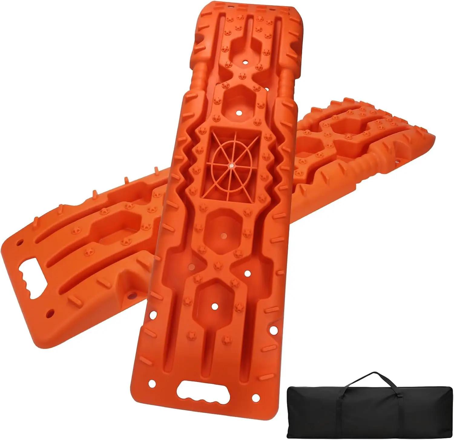 

2Pcs Heavy-Duty Off-Road Traction Boards for Jeep, Truck & SUV - Emergency Recovery in Mud, Snow, Sand with Storage Bag